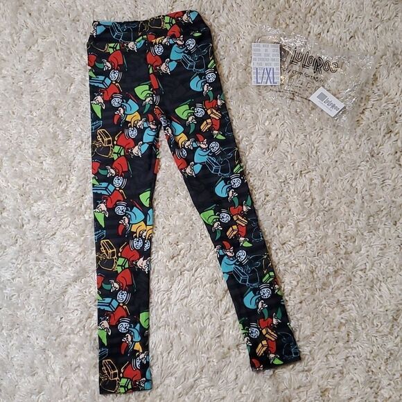 LULAROE Kids Christmas/Holiday Leggings - L/XL - Picture 3 of 6